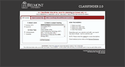 Desktop Screenshot of classfinder.belmont.edu