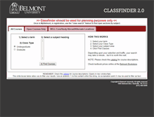 Tablet Screenshot of classfinder.belmont.edu